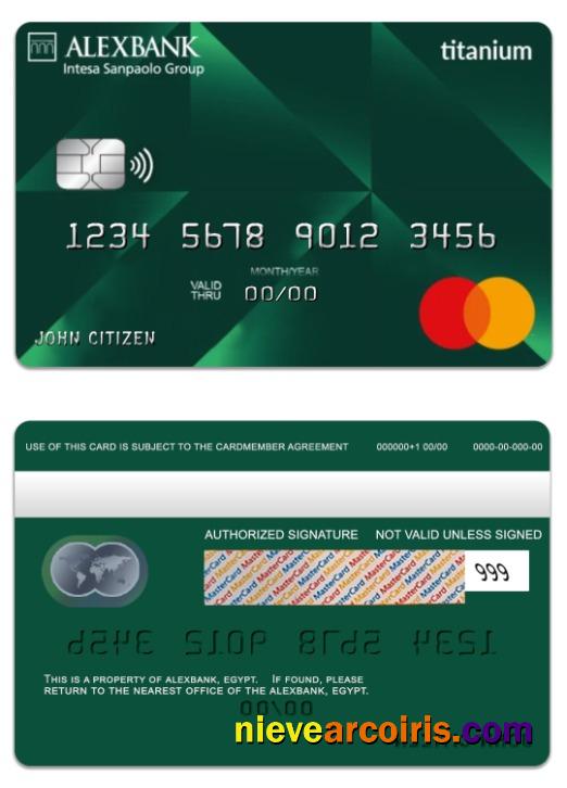 Egypt Alexbank titanium mastercard